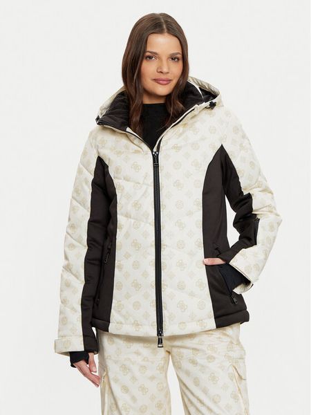 Guess Kurtka narciarska W4PL3N WH0K0 Biały Regular Fit. Białe kurtki narciarskie i snowboardowe damskie Guess, l, z aplikacjami, z syntetyku, bez kaptura, narciarskie. Za 1,149.00 zł.