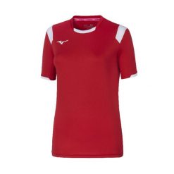 Damska koszulka Mizuno Basic. Czerwone t-shirty damskie Mizuno, xl, bez wzorów, z materiału, bez kołnierzyka. Za 152.00 zł.