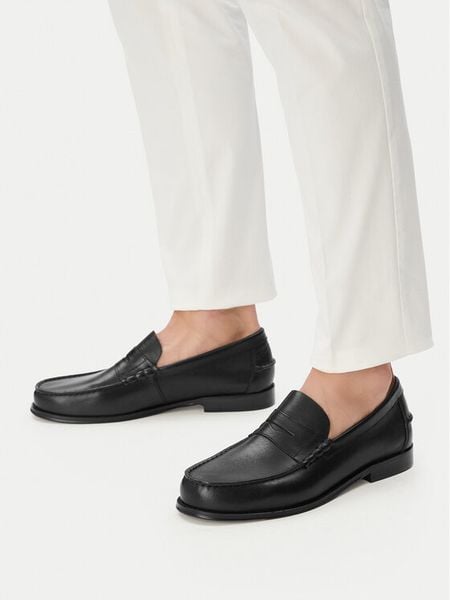 GINO ROSSI Mokasyny EO-VENTO-01 Czarny. Czarne mokasyny męskie Gino Rossi, ze skóry. Za 449.99 zł.