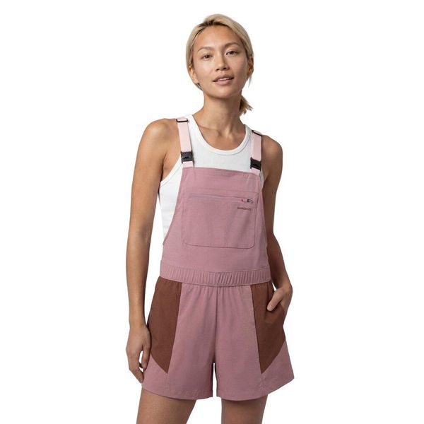 Damskie wodoodporne spodenki trekkingowe z szelkami Siroko Kootenay Short-W Pink. Czerwone szorty damskie SIROKO, bez wzorów, z materiału. Za 152.00 zł.