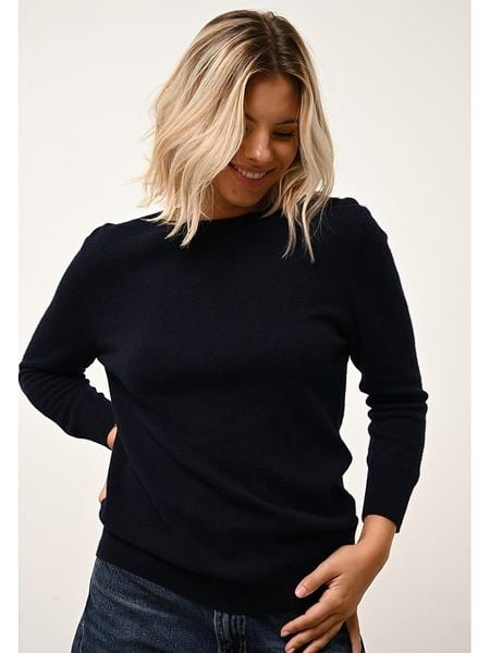 Just Cashmere Kaszmirowy sweter "Janice" w kolorze granatowym rozmiar: XL. Niebieskie swetry klasyczne damskie Just Cashmere, xl, z kaszmiru, bez kołnierzyka. Za 348.90 zł.