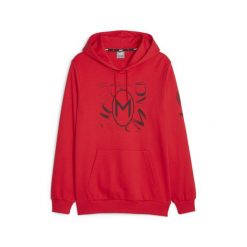 Bluza sportowa męska Puma Ac Milan Ftbcore. Czerwone bluzy sportowe męskie Puma, bez wzorów, z bawełny, klasyczne, bez kołnierzyka, bez ramiączek. Za 325.50 zł.