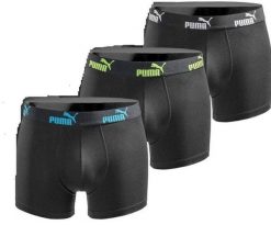 Bokserki majtki męskie Puma Boxershorts 6-pak bawełniane. Czarne bokserki męskie Puma, bez wzorów, z bawełny. Za 179.00 zł.
