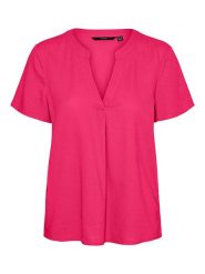 Vero Moda Bluzka w kolorze różowym rozmiar: XS. Różowe bluzki damskie Vero Moda, xs, bez wzorów, bez kołnierzyka, bez ramiączek. Za 39.49 zł.