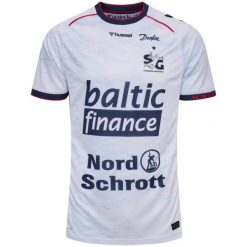 Koszulka wyjazdowa SG Flensburg-Handewitt 2026/27. Białe bluzki sportowe damskie HUMMEL, m, z materiału, bez kołnierzyka, bez ramiączek. Za 360.50 zł.