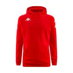 Bluza Kappa Diano. Czerwone bluzy sportowe męskie Kappa, bez wzorów, z bawełny, sportowe, bez kołnierzyka, bez ramiączek. Za 228.85 zł.
