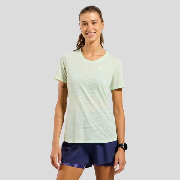 Koszulka damska Odlo ESSENTIAL LINENCOOL T-shirt crew neck s/s. Zielone t-shirty damskie Odlo, s, bez wzorów, bez kołnierzyka. Za 269.99 zł.