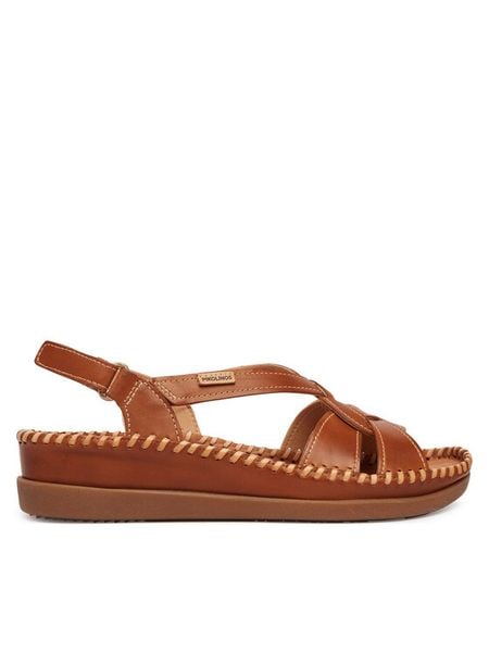 Pikolinos Sandały Cadaques W8K-1839 Brązowy. Brązowe sandały damskie Pikolinos, bez wzorów, ze skóry, bez obcasa, na płaskiej podeszwie. Za 559.99 zł.