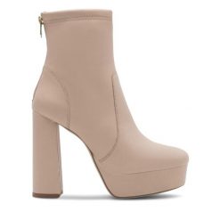 Botki Eva Minge. Brązowe botki damskie Eva Minge, bez obcasa, na słupku, bez zapięcia. Za 274.99 zł.