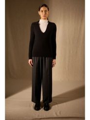 Perfect Cashmere Kaszmirowy sweter "Rosalie" w kolorze czarnym rozmiar: XXL. Czarne swetry klasyczne damskie Perfect Cashmere, xxl, z kaszmiru, bez kołnierzyka. Za 1,087.99 zł.