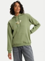 Roxy Bluza Vl Surf Stoked Hoodie Brushed ERJFT05028 Khaki Regular Fit. Brązowe bluzy bez kaptura damskie Roxy, s, z bawełny. Za 229.99 zł.