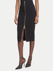 Elisabetta Franchi Spódnica ołówkowa GK-28B-66E2-V440 Czarny Slim Fit. Czarne spódniczki damskie Elisabetta Franchi, bez wzorów, z syntetyku, ołówkowe. Za 1,879.00 zł.