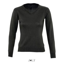 Sweter damski Sol's Galaxy. Czarne swetry klasyczne damskie SOL'S, m, z bawełny, bez kołnierzyka. Za 150.50 zł.