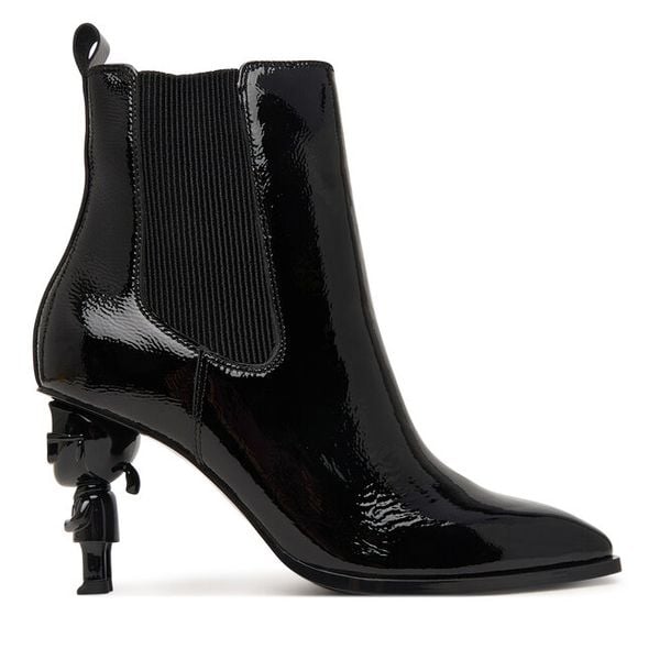 Botki KARL LAGERFELD. Czarne botki damskie Karl Lagerfeld, bez obcasa, na szpilce, bez zapięcia. Za 1,054.00 zł.