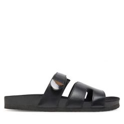 Klapki Lasocki. Czarne klapki damskie Lasocki, bez wzorów, bez obcasa. Za 139.99 zł.