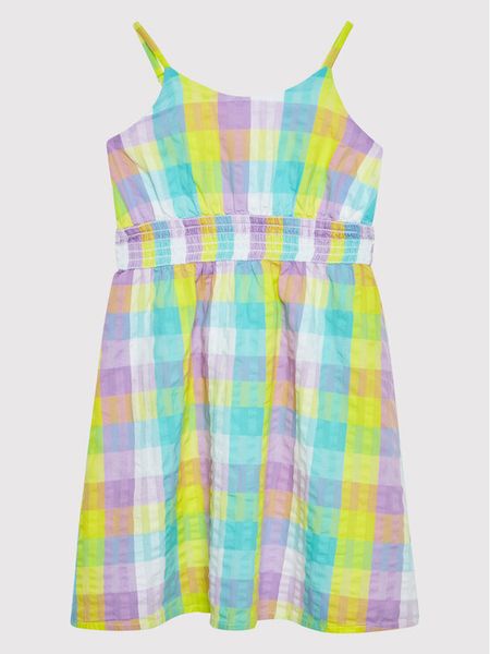 United Colors Of Benetton Sukienka letnia 41CFCV00G Kolorowy Regular Fit. Sukienki dziewczęce United Colors Of Benetton, na lato, bez wzorów, z bawełny, bez ramiączek. Za 159.99 zł.