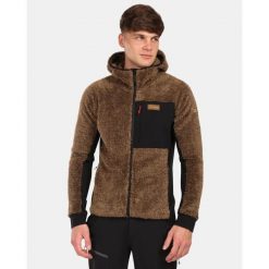 Męska polarowa bluza z kapturem Kilpi NORKA-M. Brązowe bluzy z kapturem męskie Kilpi, m, z polaru. Za 427.22 zł.