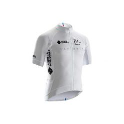 Koszulka krótki rękaw na rower szosowy ROADRACING U19 męska. Białe t-shirty sportowe męskie VAN RYSEL, l, z elastanu, bez ramiączek, rowerowe. Za 199.99 zł.