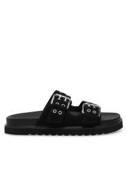 DeeZee Klapki HY86009-16 Czarny. Czarne klapki damskie DeeZee, bez wzorów, z syntetyku, bez obcasa. Za 103.99 zł.