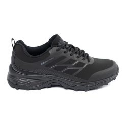 Buty sportowe męskie czarne DK. Czarne buty sportowe na co dzień męskie z syntetyku, bez zapięcia, na fitness i siłownię. Za 212.22 zł.