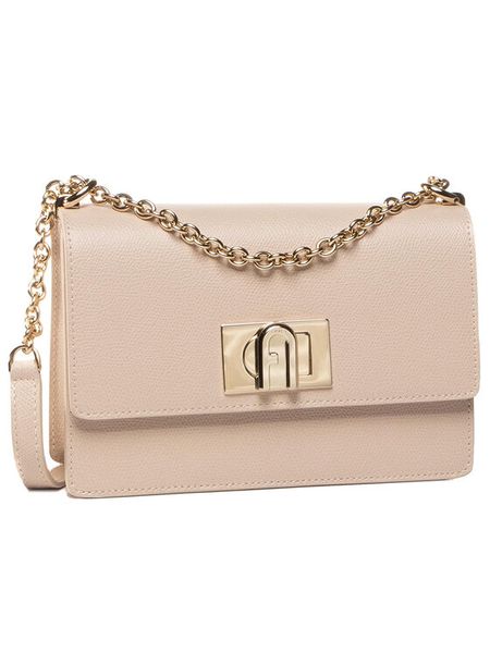 Furla Torebka 1927 BAFKACO-ARE000-B4L00-1-007-20-BG-B Beżowy. Brązowe torebki klasyczne damskie Furla, bez wzorów, ze skóry, wizytowe, bez kołnierzyka, bez ramiączek. Za 1,375.99 zł.