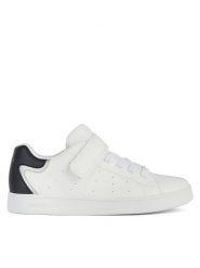 Geox Sneakersy J Eclyper J36LSA 000BC C0404 M Biały. Białe buty sportowe chłopięce Geox, bez wzorów, ze skóry, bez zapięcia. Za 139.99 zł.