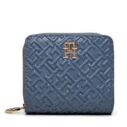 Portfel Tommy Hilfiger. Niebieskie portfele damskie Tommy Hilfiger, bez wzorów. Za 349.99 zł.