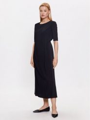 Max Mara Leisure Sukienka codzienna Pattino 2336260234 Czarny Regular Fit. Czarne sukienki damskie Max Mara Leisure, na co dzień, s, bez wzorów, z syntetyku, bez kołnierzyka, bez ramiączek, proste. Za 709.99 zł.