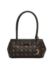 Guess Torebka Carrie Logo HWGP98 98080 Brązowy. Brązowe torebki klasyczne damskie Guess, z aplikacjami, ze skóry, bez dodatków. Za 639.99 zł.