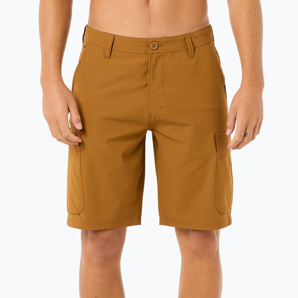 Spodenki męskie Rip Curl Boardwalk Classic Surf Cargo. Brązowe szorty męskie Rip Curl, bez kołnierzyka. Za 229.99 zł.
