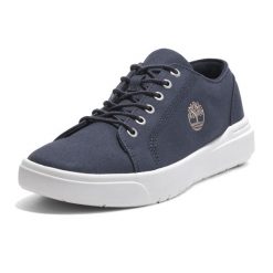 Trampki męskie Timberland Seneca Bay Low Lace. Niebieskie trampki i tenisówki męskie Timberland, bez wzorów, bez zapięcia. Za 379.99 zł.