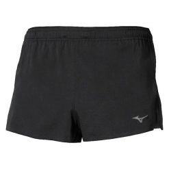 Szorty Mizuno Tech Light Split. Czarne szorty męskie Mizuno, z elastanu, bez kołnierzyka. Za 252.50 zł.