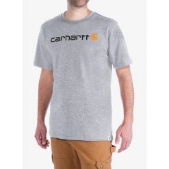 Koszulka bawełniana męska Carhartt Core Logo T-Shirt S/S. Czarne t-shirty męskie Carhartt, m, bez wzorów, z bawełny, bez kołnierzyka. Za 101.99 zł.