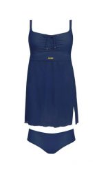 Strój kąpielowy plażowy damski tankini Self Tankini Fashion. Niebieskie bikini damskie SELF HEAT, bez wzorów, moda ciążowa. Za 191.98 zł.