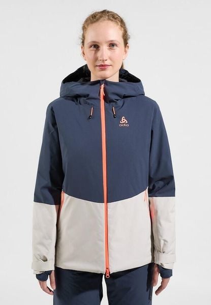Kurtka narciarska damska Odlo insulated SKI BLUEBIRD S-THERMIC. Niebieskie kurtki damskie Odlo, s, bez wzorów, z materiału, bez kaptura. Za 1,614.99 zł.