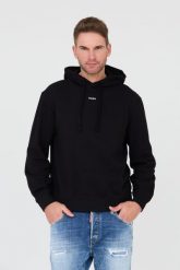 HUGO Czarna bluza Sweatshirt with hood. Czarne bluzy z kapturem męskie Hugo, m. W wyprzedaży za 272.99 zł.