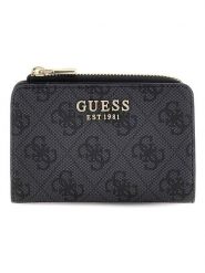 Guess Portfel w kolorze antracytowym - 12 x 8 x 25 cm rozmiar: onesize. Czarne portfele damskie Guess, z aplikacjami, z materiału. Za 219.08 zł.