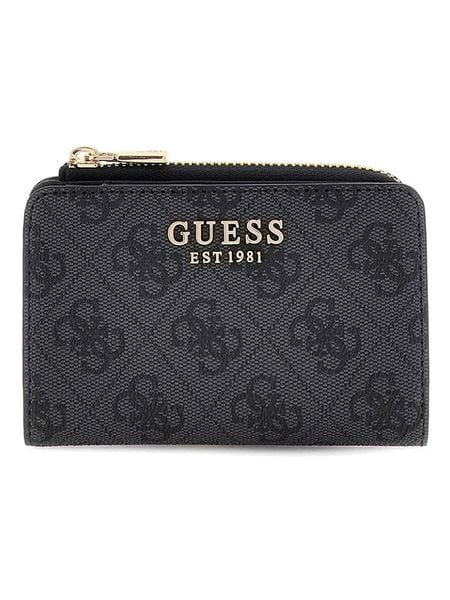 Guess Portfel w kolorze antracytowym - 12 x 8 x 25 cm rozmiar: onesize. Czarne portfele damskie Guess, z aplikacjami, z materiału. Za 223.46 zł.