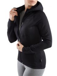 Bluza trekkingowa techniczna damska Viking Jukon Hoodie z kapturem na zamek. Czarne bluzy z kapturem damskie VIKING, l, z dzianiny. Za 227.00 zł.