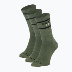 Skarpety SCOTT Retro Casual Crew 3. Zielone skarpetki męskie Scott, bez wzorów, z bawełny. Za 62.99 zł.