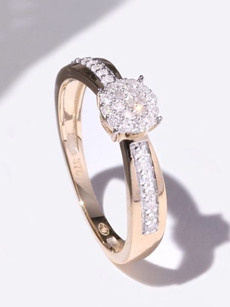DIAMOND & CO Złoty pierścionek "Romantic" z diamentami rozmiar: 54. Żółte pierścionki damskie Diamond & Co, z diamentem, złote. Za 1,336.63 zł.