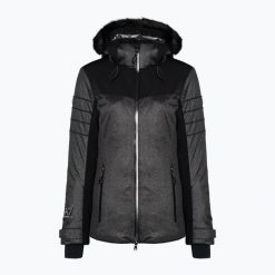 Kurtka narciarska damska EA7 Emporio Armani Giubbotto 6RTG15. Szare kurtki damskie EA7 Emporio Armani, na zimę, m, bez wzorów, z elastanu, bez kaptura. Za 1,439.00 zł.