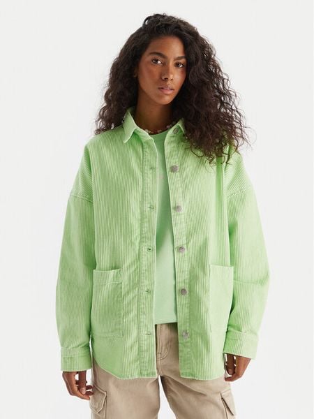 Roxy Koszula Kick Back Washed Cord ERJWT03697 Zielony Regular Fit. Zielone koszule damskie Roxy, xs, bez wzorów, z bawełny, bez kołnierzyka, bez ramiączek. Za 209.99 zł.