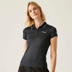 Damska koszulka turystyczna polo Remex II. Fioletowe bluzki damskie Regatta, xl, bez wzorów, z materiału, sportowe, bez kołnierzyka, bez ramiączek. Za 161.00 zł.