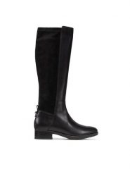 Geox Kozaki D Felicity D D16G1D 043JZ C9999 Czarny. Czarne kozaki damskie Geox, ze skóry, bez obcasa, na płaskiej podeszwie. Za 619.99 zł.