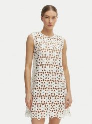 MICHAEL Michael Kors Sukienka letnia MS683CWKNE Biały Slim Fit. Białe sukienki damskie MICHAEL Michael Kors, na lato, m, bez wzorów, z syntetyku, bez kołnierzyka, bez ramiączek. Za 1,229.00 zł.