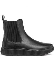 Geox Skórzane sztyblety "Graisy" w kolorze czarnym rozmiar: 38. Czarne botki damskie Geox, sportowe, bez obcasa, bez zapięcia. Za 200.13 zł.