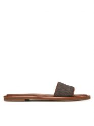 MICHAEL Michael Kors Klapki Dana 40S5DNFS1B Brązowy. Brązowe klapki damskie MICHAEL Michael Kors, bez wzorów, ze skóry, bez obcasa. Za 569.99 zł.