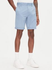 Tommy Jeans Szorty materiałowe Scanton DM0DM21950 Niebieski Slim Fit. Niebieskie szorty męskie Tommy Jeans, z bawełny, bez kołnierzyka. Za 179.99 zł.