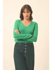 Just Cashmere Kaszmirowy sweter "Joan" w kolorze zielonym rozmiar: S. Zielone swetry klasyczne damskie Just Cashmere, s, z kaszmiru, bez kołnierzyka. Za 326.99 zł.